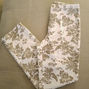 Dana Buchanan Beautiful Gold Beige Stretch Pants 6